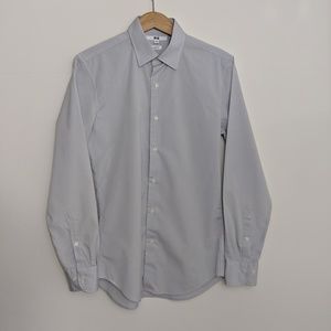 UNIQLO Men Easy Care Broadcloth Slim Fit Button Up
